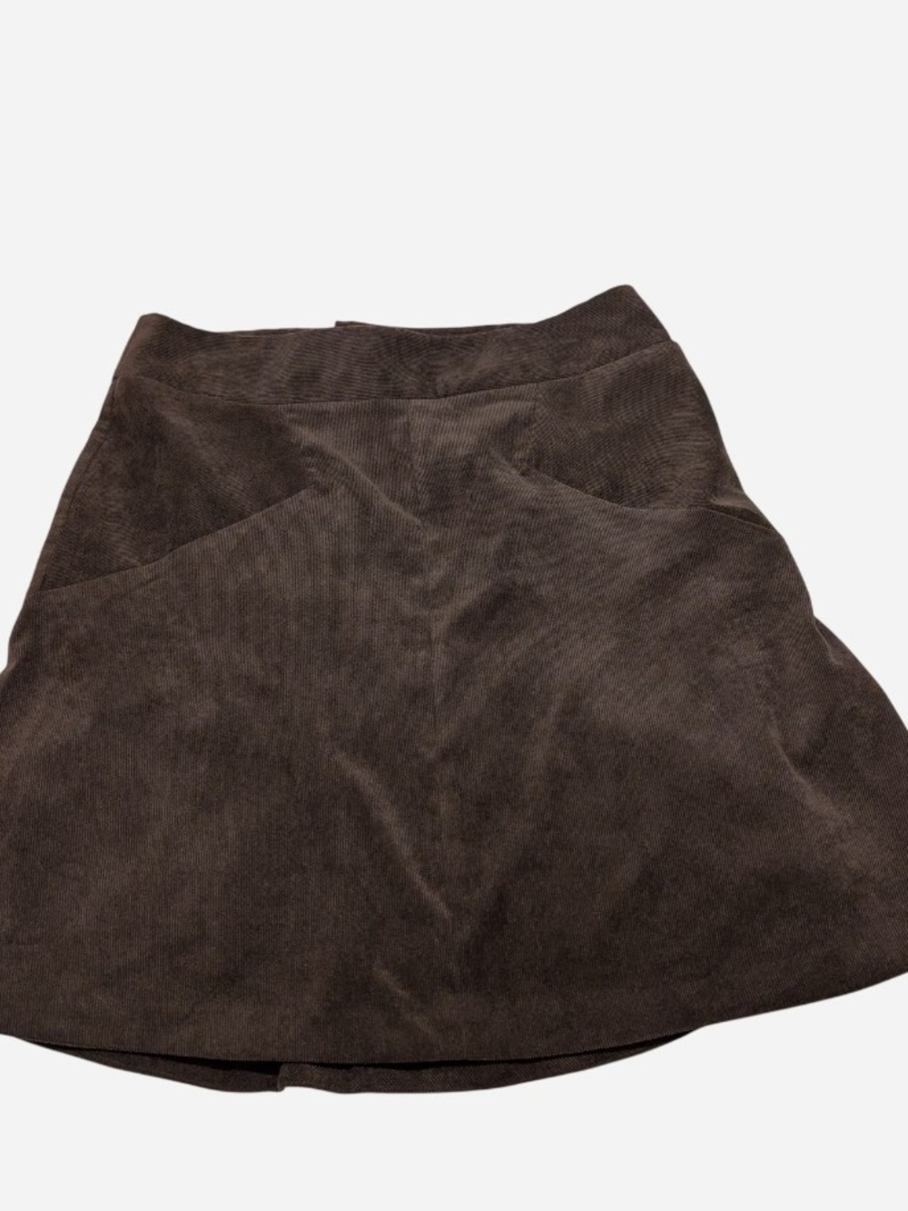 Pre-owned Chelsea & Theodore Dark Brown Corduroy Midi Skirt